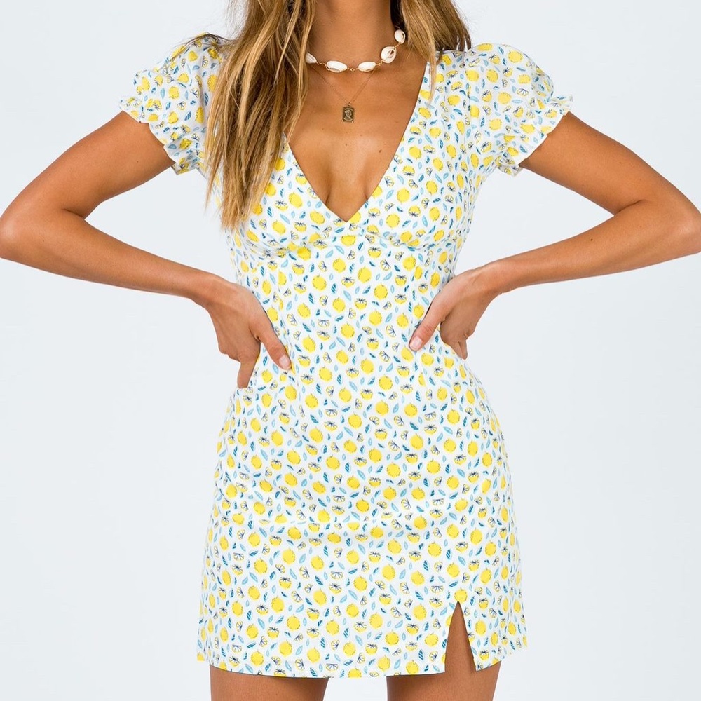 Princess Polly Yellow Kasey Mini Dress